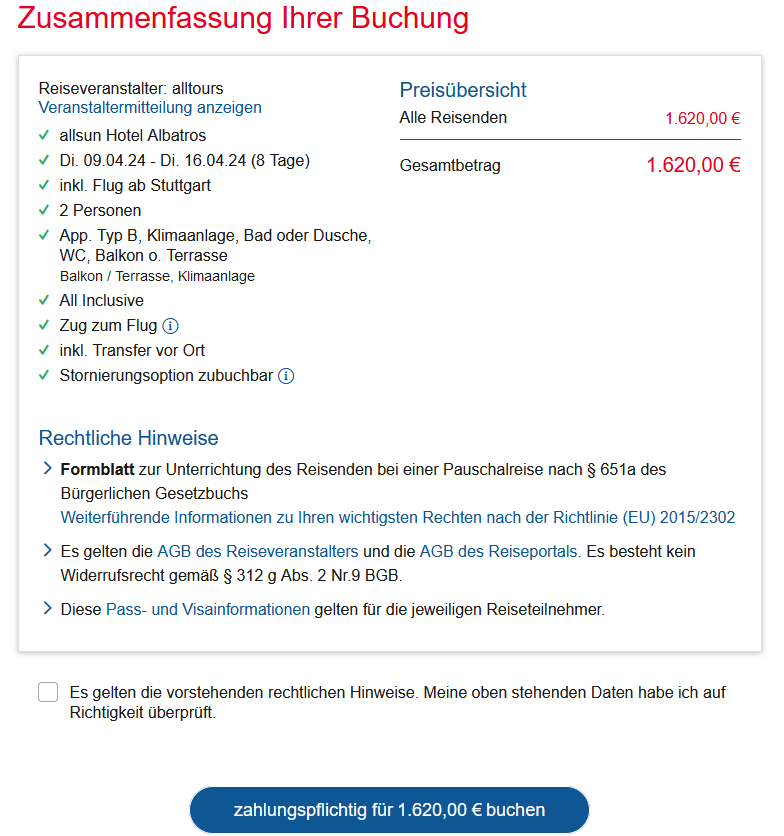 Buchungsablauf Bild